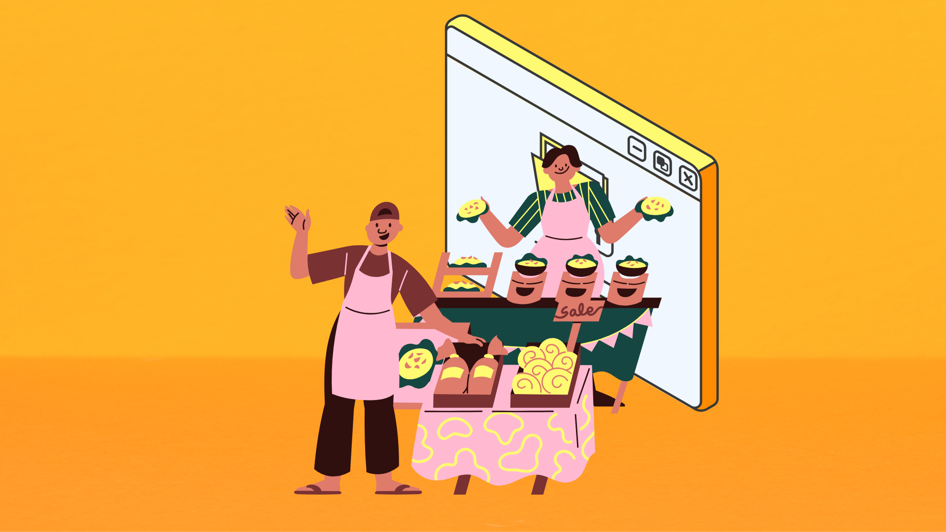 Futuristic tech setup